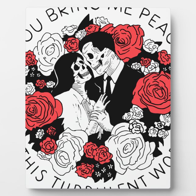 Placa Expositora Me traes paz en este mundo turbulento (Frente)