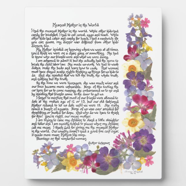 Placa Expositora Mean Mother Plaque (Frente)