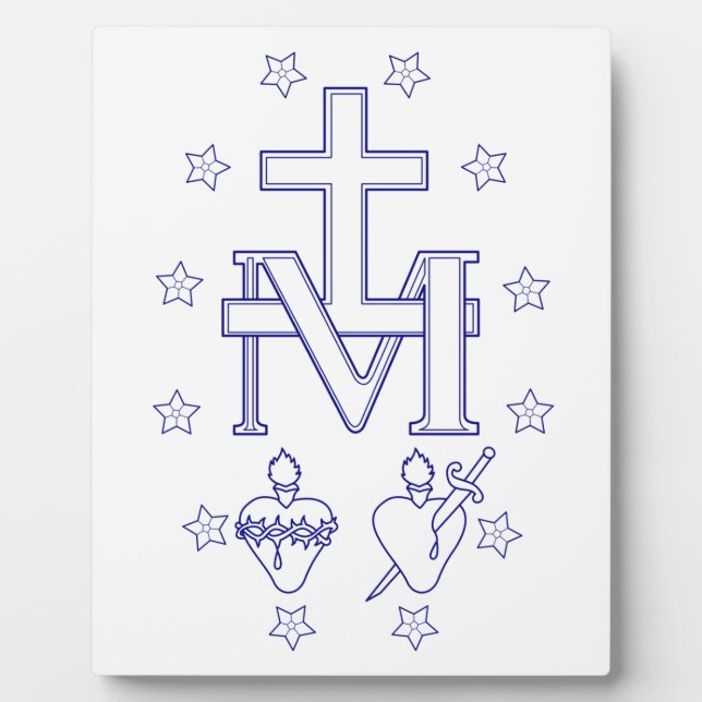 Placa Expositora Medalla de Nuestra Señora de las Gracias (Frente)