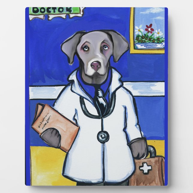 PLACA EXPOSITORA MÉDICO WEIMARANER (Frente)