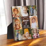Placa Expositora Meemaw We Love You Hearts Wood Collage de fotos<br><div class="desc">La Plata de Collage de fotos Moderna Meemaw We Love You Heart Modern es un regalo conmovedor y personalizado que muestra tu amor por tu abuela. Esta placa de bonito diseño cuenta con un collage de fotos en forma de corazón que le permitirá añadir sus fotos familiares favoritas en un...</div>