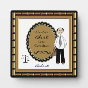 Placa Expositora Mejor abogado del mundo, Male Plaque
