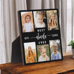 Placa Expositora Mejor Abuela de la historia - Collage de fotos de<br><div class="desc">Celebra el "Mejor Abuela de la Historia" con este Collage de fotos de nietos personalizado. Este sincero regalo muestra un bello collage de preciadas fotos que capturan momentos especiales, complementado con un mensaje amoroso. Diseñado con materiales de alta calidad y acabados elegantes, es perfecto para mostrarse en casa como un...</div>