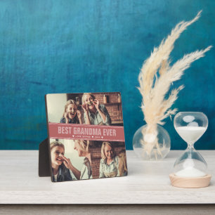 Placa Expositora Mejor Abuela de la Historia   Collage de fotos de 