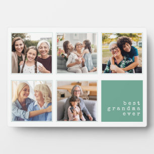 Placa Expositora Mejor Abuela de la Historia   Collage moderno