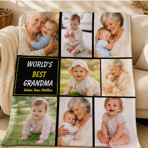 Placa Expositora Mejor Abuela del Mundo Foto Abuelo Personalizado