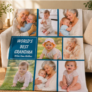 Placa Expositora Mejor Abuela del Mundo Foto Abuelo Personalizado
