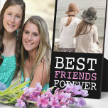 Placa Expositora Mejor Amigos Modernos Para Siempre 2 Collage de fo<br><div class="desc">Moderna placa fotográfica de dos para un perfecto regalo de los mejores amigos para cumpleaños y ocasiones especiales.</div>