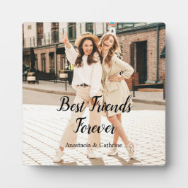 Placa Expositora Mejor Amigos para siempre BFF foto personalizada m