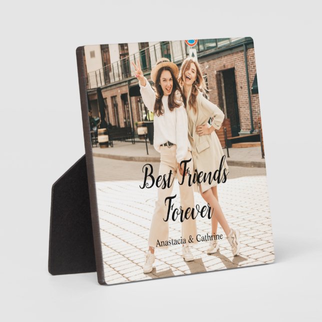 Placa Expositora Mejor Amigos para siempre BFF foto personalizada m (Anverso)