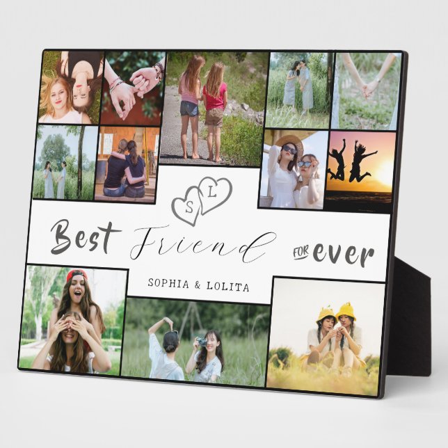 Placa Expositora Mejor Amigos para siempre | Personalizado 12-Colla (Lado)