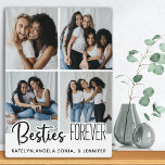 Placa Expositora Mejor Amigos Personalizados Para Siempre 4 Collage<br><div class="desc">Celebra tu mejor amigo y amistad con un cuaderno de fotos personalizados de los mejores amigos. Ya sea un cumpleaños, Navidades o Friendscome este cuaderno de los mejores amigos, es un regalo maravilloso que será un tesoro para los años venideros. Personalizado con 4 de tus fotos y nombres favoritos de...</div>