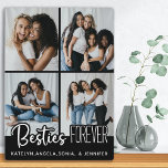 Placa Expositora Mejor Amigos Personalizados para Siempre 4 Collage<br><div class="desc">Celebra tu mejor amigo y amistad con un cuaderno de fotos personalizados de los mejores amigos. Ya sea un cumpleaños, Navidades o Friendscome este cuaderno de los mejores amigos, es un regalo maravilloso que será un tesoro para los años venideros. Personalizado con 4 de tus fotos y nombres favoritos de...</div>