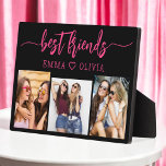 Placa Expositora Mejor Amigos Rosa 3 Collage de fotos Keepsake<br><div class="desc">Celebra tu amistad con el Collage de fotos Keepsake Plaque de los Hot Pink Besties Friends 3. Esta placa vibrante y personalizada presenta un elegante diseño rosa caliente, mostrando un bonito collage de tres preciadas fotos. Diseñado con materiales de alta calidad, es perfecto para exhibirse en un escritorio, una estantería...</div>