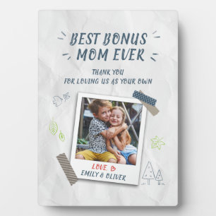 Placa Expositora Mejor Bono Mamá Día de la Madre Stepmama Personali
