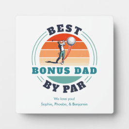 Placa Expositora Mejor Bono Papá Por Personalizado De Par Retro Ste
