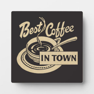 Placa Expositora Mejor café en la ciudad - Rótulo o pared de la con