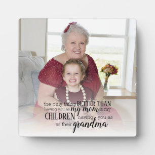 Placa Expositora Mejor cita del día de la abuela de mamá