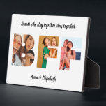 Placa Expositora Mejor Collage de fotos Amigo Oferta Personalizada<br><div class="desc">Mejor Collage de fotos Amigo Oferta Personalizada BFF</div>
