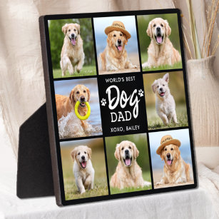 Placa Expositora Mejor Collage de fotos de DOG DAD Personalizado 8