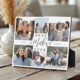 Placa Expositora Mejor Collage de fotos de escritura materno de sie