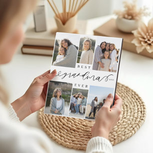 Placa Expositora Mejor Collage de fotos de guión de la abuela Keeps