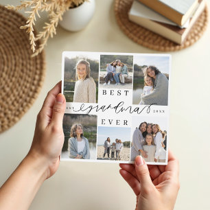 Placa Expositora Mejor Collage de fotos de guión de la abuela Keeps