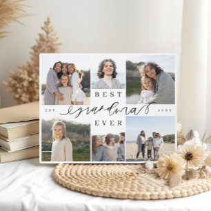 Placa Expositora Mejor Collage de fotos de guión de la abuela Keeps