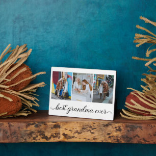 Placa Expositora Mejor Collage de fotos de la abuela de la historia