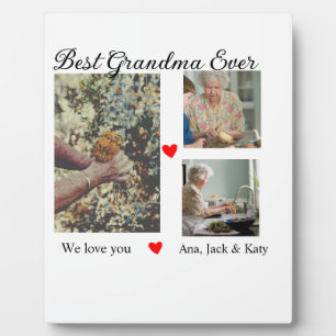 Placa Expositora Mejor collage de fotos de la abuela que te amemos