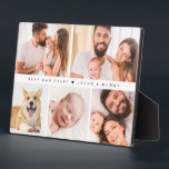 Placa Expositora Mejor collage de fotos de la familia del corazón d<br><div class="desc">Celebra un primer Día especial del Padre con nuestro "Collage de fotos Easel Plaque, el mejor padre de familia, siempre corazón". Esta encantadora foto de Plaque muestra un collage de tus fotos favoritas, haciéndolo un recuerdo único y sincero. Perfecto para mostrar recuerdos preciados, este regalo personalizado será un recordatorio constante...</div>