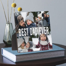 Placa Expositora Mejor Collage de fotos de papá