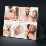 Placa Expositora Mejor collage de fotos del Personalizado del coraz<br><div class="desc">Celebra un primer Día especial del Padre con nuestro "Collage de fotos Easel Plaque, el mejor padre de familia, siempre corazón". Esta encantadora foto de Plaque muestra un collage de tus fotos favoritas, haciéndolo un recuerdo único y sincero. Perfecto para mostrar recuerdos preciados, este regalo personalizado será un recordatorio constante...</div>