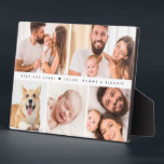Placa Expositora Mejor collage de fotos del Personalizado del coraz<br><div class="desc">Celebra un primer Día especial del Padre con nuestro "Collage de fotos Easel Plaque, el mejor padre de familia, siempre corazón". Esta encantadora foto de Plaque muestra un collage de tus fotos favoritas, haciéndolo un recuerdo único y sincero. Perfecto para mostrar recuerdos preciados, este regalo personalizado será un recordatorio constante...</div>