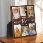 Placa Expositora Mejor Collage de fotos Lola Ever Wood Grandchildre<br><div class="desc">Celebra el "Mejor Lola de la Historia" con este Collage de fotos de nietos personalizado. Este sincero regalo muestra un bello collage de preciadas fotos que capturan momentos especiales, complementado con un mensaje amoroso. Diseñado con materiales de alta calidad y acabados elegantes, es perfecto para mostrarse en casa como un...</div>