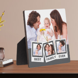Placa Expositora Mejor Collage de Fotos Personalizado para Familia