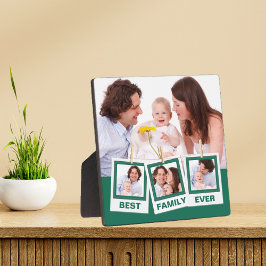 Placa Expositora Mejor Collage de Fotos Personalizado para Familia