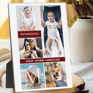 Placa Expositora Mejor Día de la Madre de Collage de fotos de Mamá