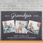 Placa Expositora Mejor Día del Padre de Fotos Personalizado de GRAN<br><div class="desc">Sorprende al abuelo este día de los padres con una placa fotográfica personalizada de 3. "Mejor GRANDPA de la historia" Personaliza esta placa de abuelo con fotos, mensajes y nombres favoritos. Visite nuestra colección para ver los mejores regalos del día del abuelo y regalos personalizados de papá. DERECHOS RESERVADOS ©...</div>