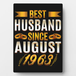 Placa Expositora Mejor Esposo Desde Agosto De 1963 57º Aniversario