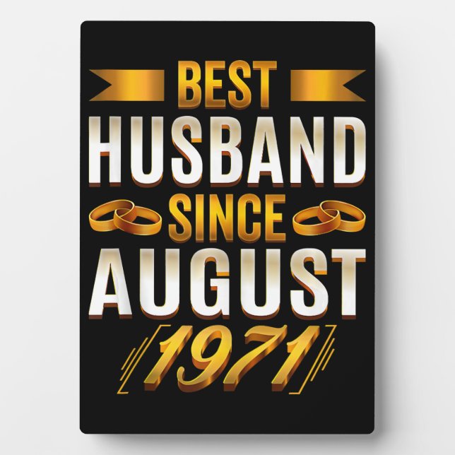 Placa Expositora Mejor Esposo Significativo Aniversario Padres (Frente)