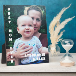 Placa Expositora "Mejor foto de mamá de todos los días tipografía d