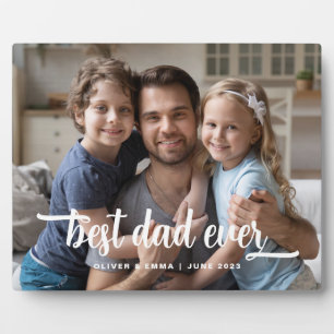 Placa Expositora Mejor foto de papá