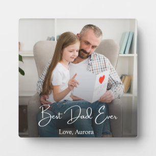 Placa Expositora Mejor foto personalizada de papá