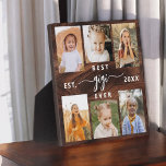 Placa Expositora Mejor GiGi Ever - Collage de fotos de Madera para<br><div class="desc">Celebre el "Mejor GiGi de la Historia" con esta placa personalizada de Collage de fotos para nietos. Con un collage de preciosas fotos que capturan momentos especiales, esta placa está adornada con un mensaje sincero. Diseñado a partir de materiales de alta calidad con un acabado elegante, es perfecto para su...</div>