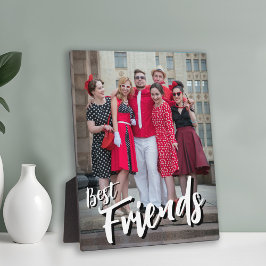 Placa Expositora Mejor guión de amigos Sobreposición de fotos en bl