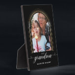 Placa Expositora Mejor guión del corazón de GRANDMA Elegante foto d<br><div class="desc">Mejor guión del corazón de GRANDMA Elegante foto del marco dorado</div>