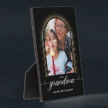 Placa Expositora Mejor guión del corazón de GRANDMA Elegante foto d<br><div class="desc">Mejor guión del corazón de GRANDMA Elegante foto del marco dorado</div>