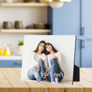 Placa Expositora Mejor Hermana Personalizado Elegante Foto