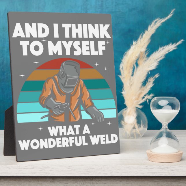 Placa Expositora Mejor Hombres de Arte Soldadura Mujeres Arco Solda (Lado)